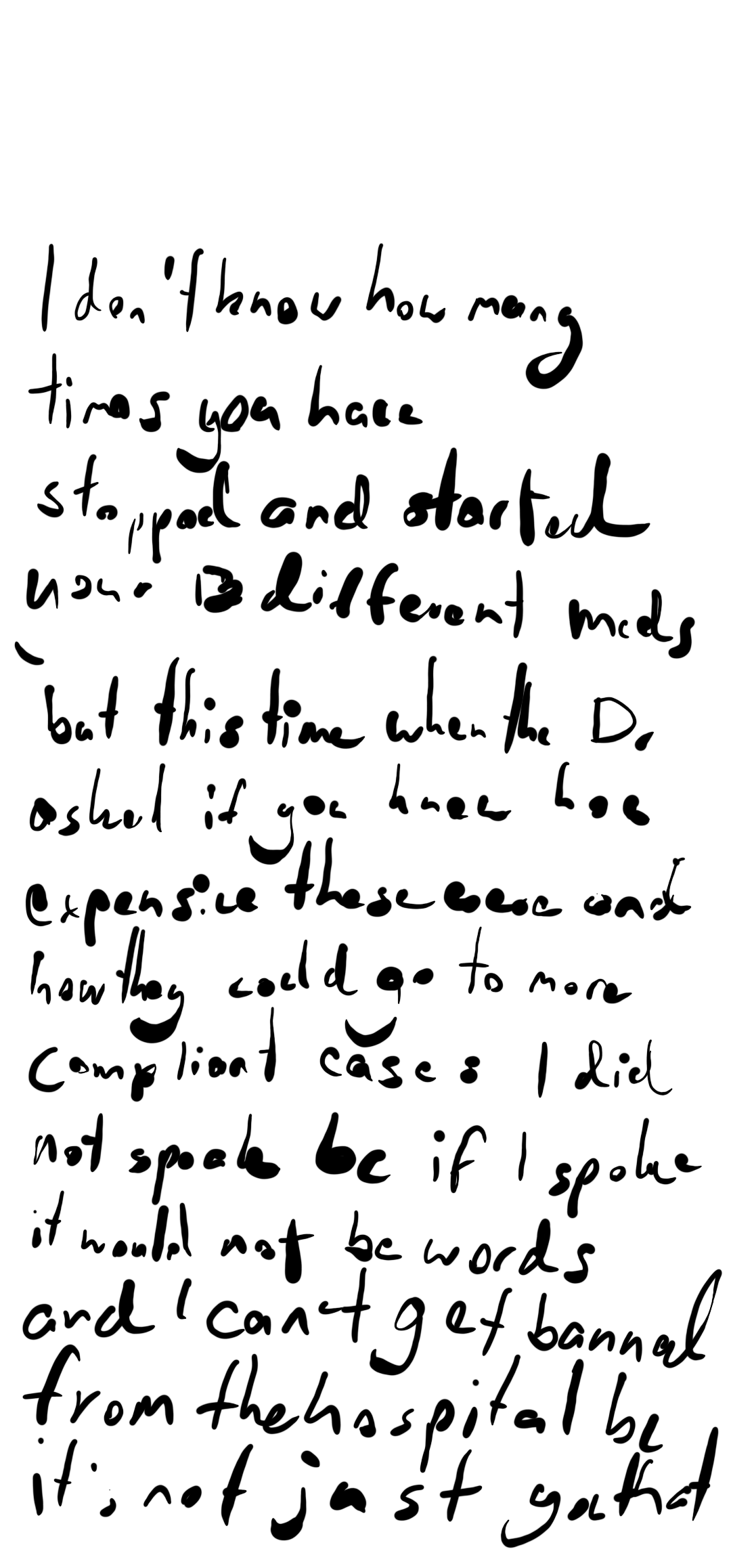 handwritten image of stopandstart